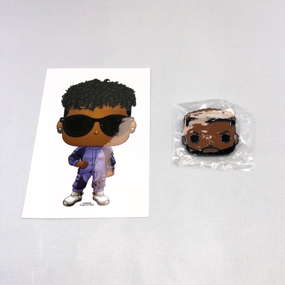 Funko Marvel Collector Corps Black Panther Wakanda Forever Pin and Sticker